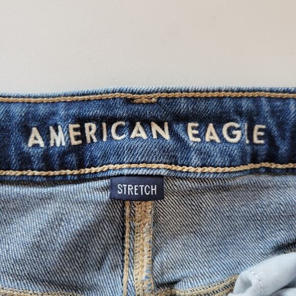 American Eagle Outfitters Wide Leg Crop Jeans Dark Wash Size 6 - Picture 11 of 13